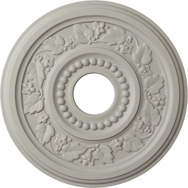 Ekena Millwork Genevieve Ceiling Medallion (Fits Canopies up to 3 1/2"), 16 1/8"OD x 3 1/2"ID x 7/8"P, Pot of Cream CM16GNPCF - main